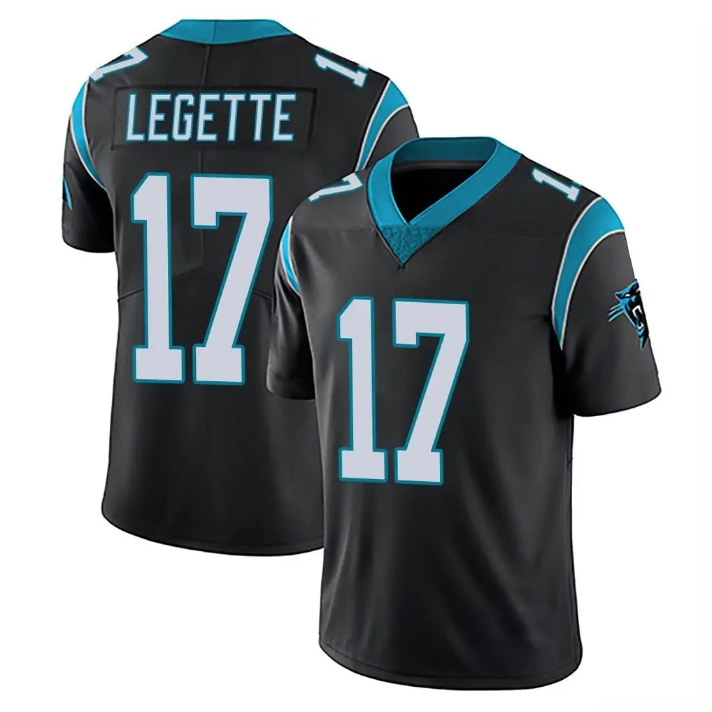 Tlead C.Panthers #17 Xavier Legette Player Black Vapor Untouchable Limited Game Stitched Jerseys