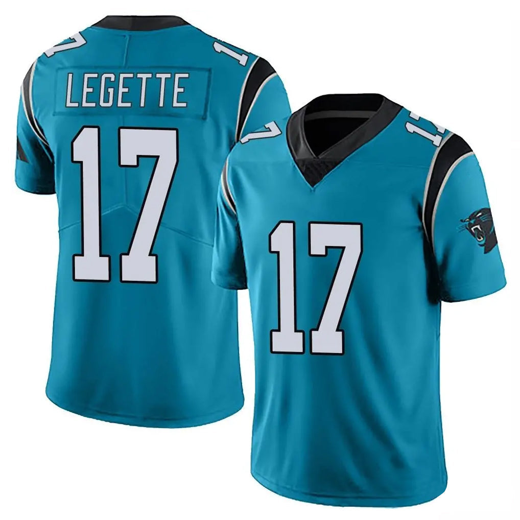 Tlead C.Panthers #17 Xavier Legette Player Blue Vapor Untouchable Limited Game Stitched Jerseys