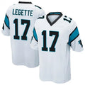 Tlead C.Panthers #17 Xavier Legette Player White Home Game Stitched Jerseys