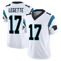 Tlead C.Panthers #17 Xavier Legette Player White Vapor F.U.S.E. Limited Home Game Stitched Jerseys