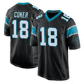 Tlead C.Panthers #18 Jalen Coker Player Black Game Stitched Jerseys