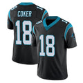 Tlead C.Panthers #18 Jalen Coker Player Black Vapor Untouchable Limited Game Stitched Jerseys