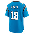 Tlead C.Panthers #18 Jalen Coker Player Blue Home Game Stitched Jerseys