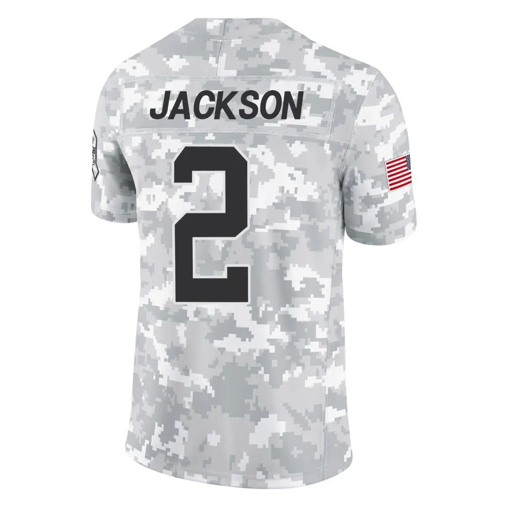 Tlead C.Panthers #2 Michael Jackson Player Arctic Camo Salute to Service Limited Game Stitched Jerseys