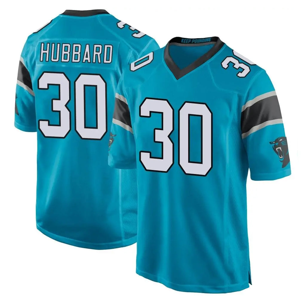 Tlead C.Panthers #30 Chuba Hubbard Player Blue Game Stitched Jerseys