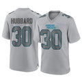 Tlead C.Panthers #30 Chuba Hubbard Player Gray Atmosphere Fashion Game Stitched Jerseys