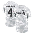 Tlead C.Panthers #4 Tetairoa McMillan Player Arctic Camo Salute to Service T-Shirt Hoodies Stitched Jerseys
