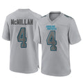 Tlead C.Panthers #4 Tetairoa McMillan Player Gray Atmosphere Fashion Game Stitched Jerseys