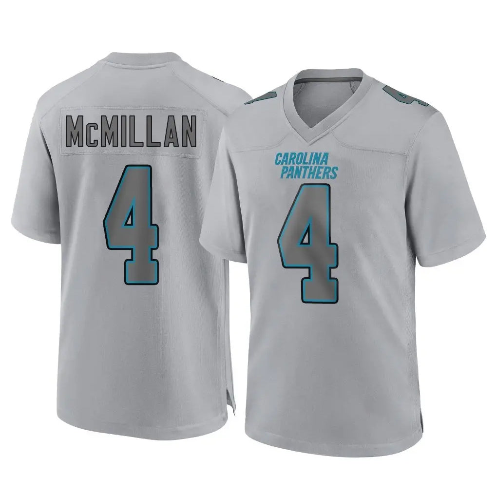 Tlead C.Panthers #4 Tetairoa McMillan Player Gray Atmosphere Fashion Game Stitched Jerseys