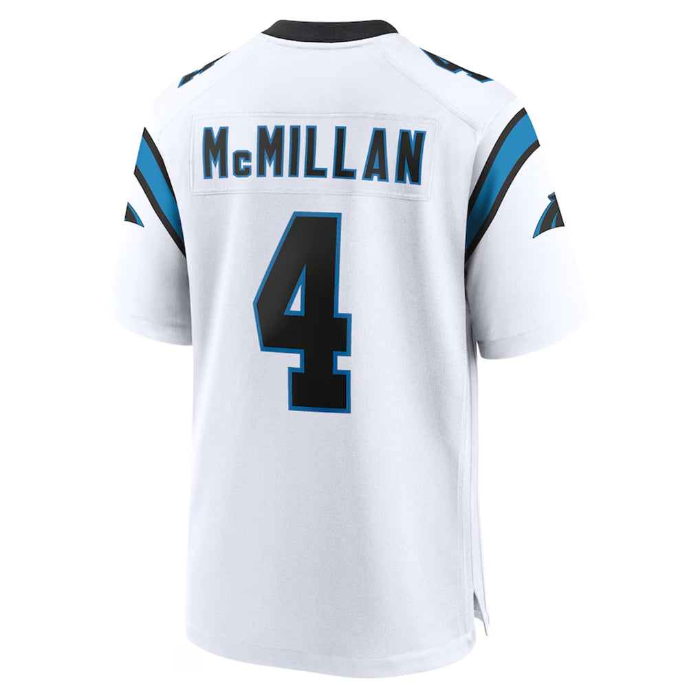 Tlead C.Panthers #4 Tetairoa McMillan Player White Home Game Stitched Jerseys