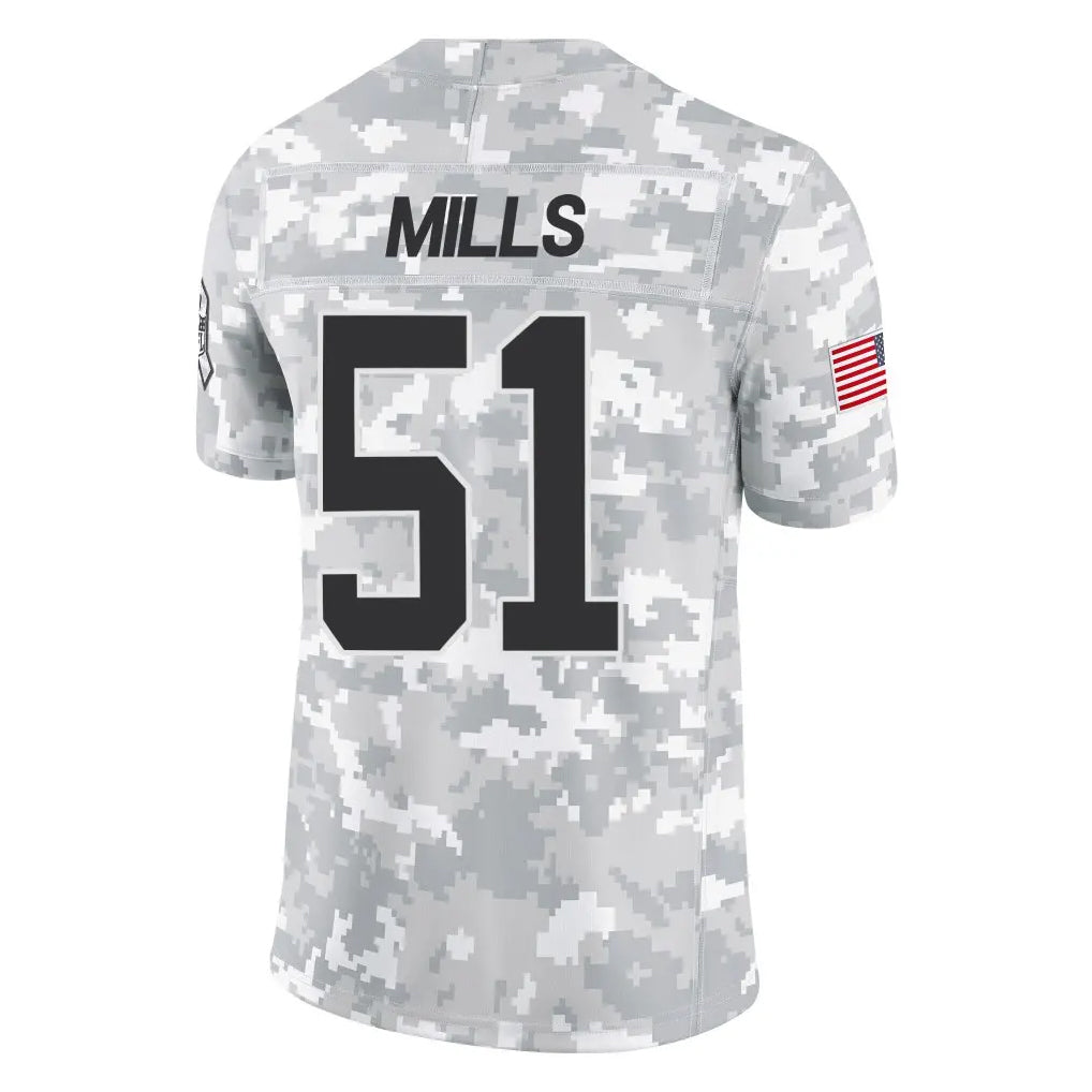Tlead C.Panthers #51 Sam Mills Player Arctic Camo Salute to Service Limited Game Stitched Jerseys