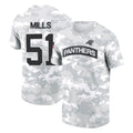 Tlead C.Panthers #51 Sam Mills Player Arctic Camo Salute to Service T-Shirt Hoodies Stitched Jerseys