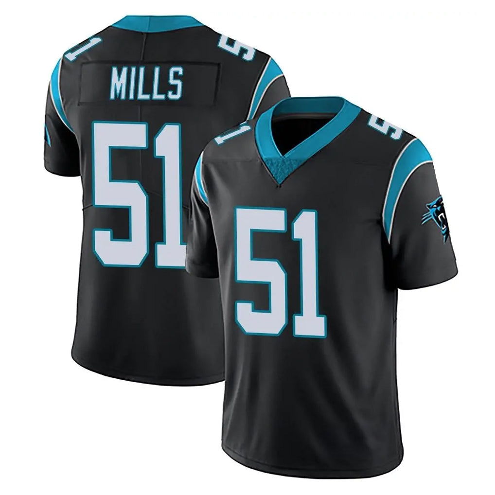 Tlead C.Panthers #51 Sam Mills Player Black Vapor Untouchable Limited Game Stitched Jerseys