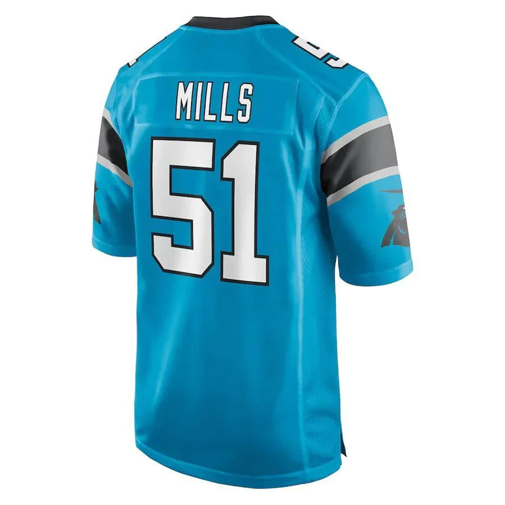 Tlead C.Panthers #51 Sam Mills Player Blue Game Stitched Jerseys