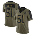 Tlead C.Panthers #51 Sam Mills Player Olive Salute to Service Limited Game Stitched Jerseys