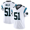 Tlead C.Panthers #51 Sam Mills Player White Vapor F.U.S.E. Limited Home Game Stitched Jerseys
