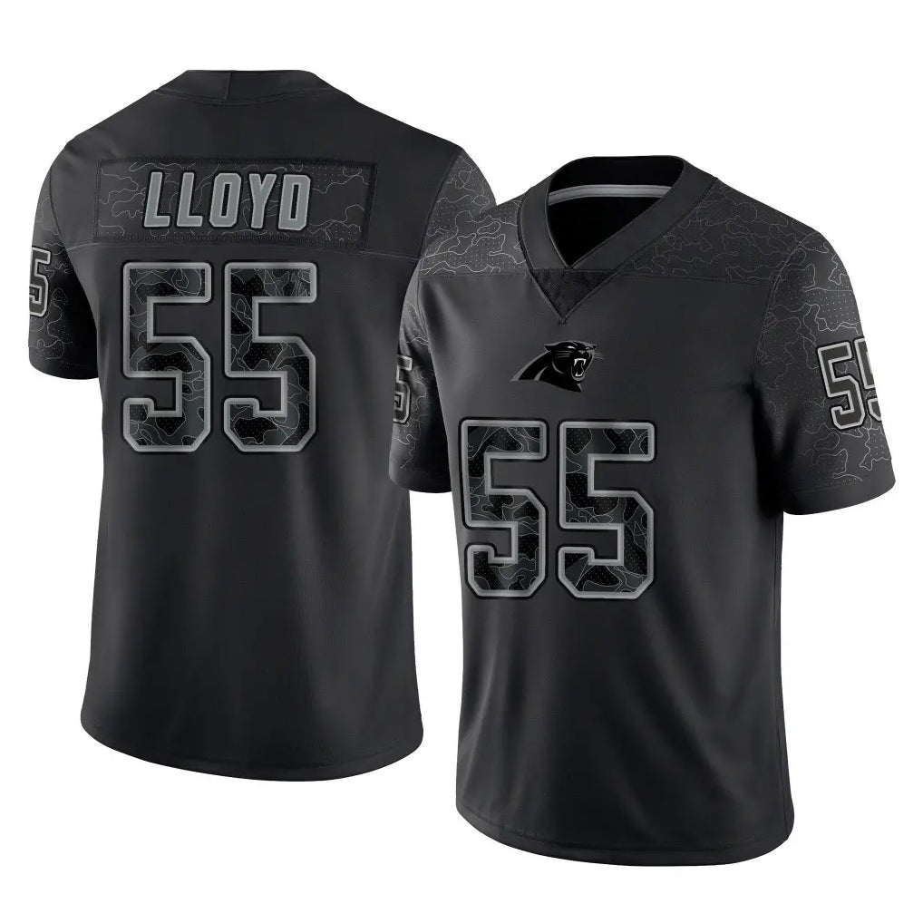 Tlead C.Panthers #55 Devin Lloyd Player Black Limited Reflective Game Stitched Jerseys