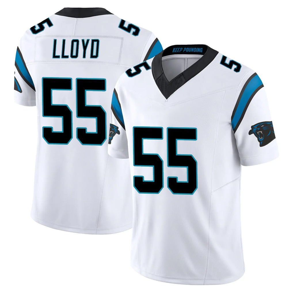 Tlead C.Panthers #55 Devin Lloyd Player White Vapor F.U.S.E. Limited Home Game Stitched Jerseys