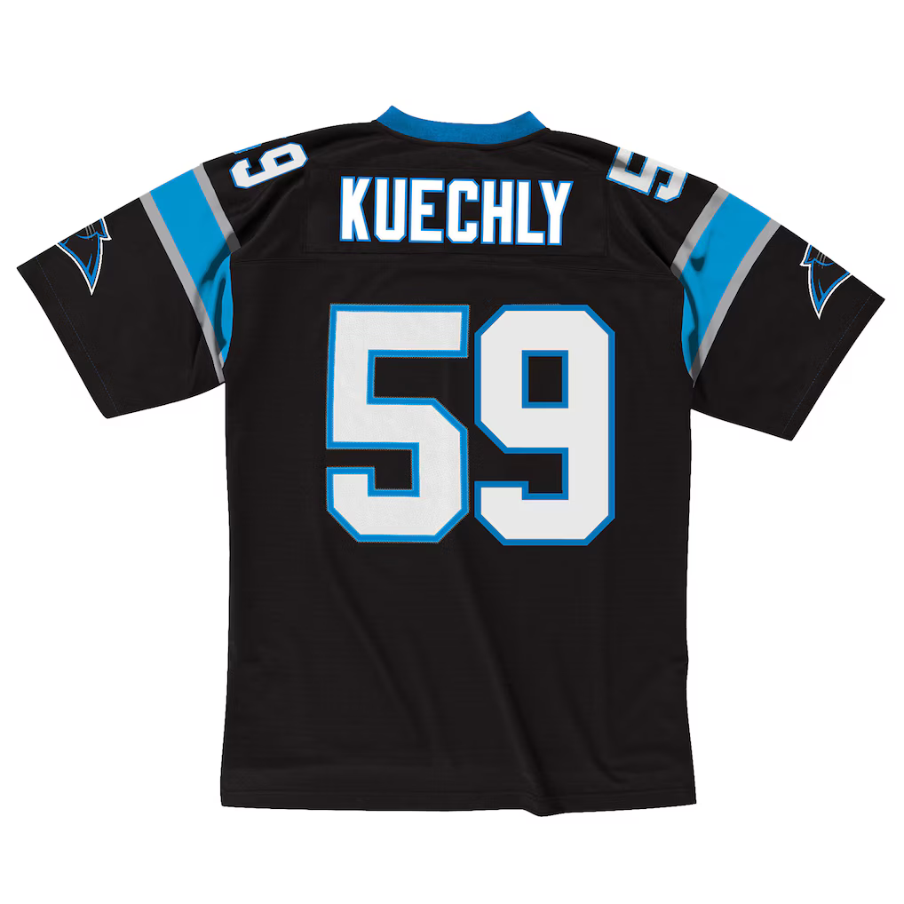 Tlead C.Panthers #59 Luke Kuechly Mitchell & Ness Black 2013 Legacy Throwback Replica Jersey
