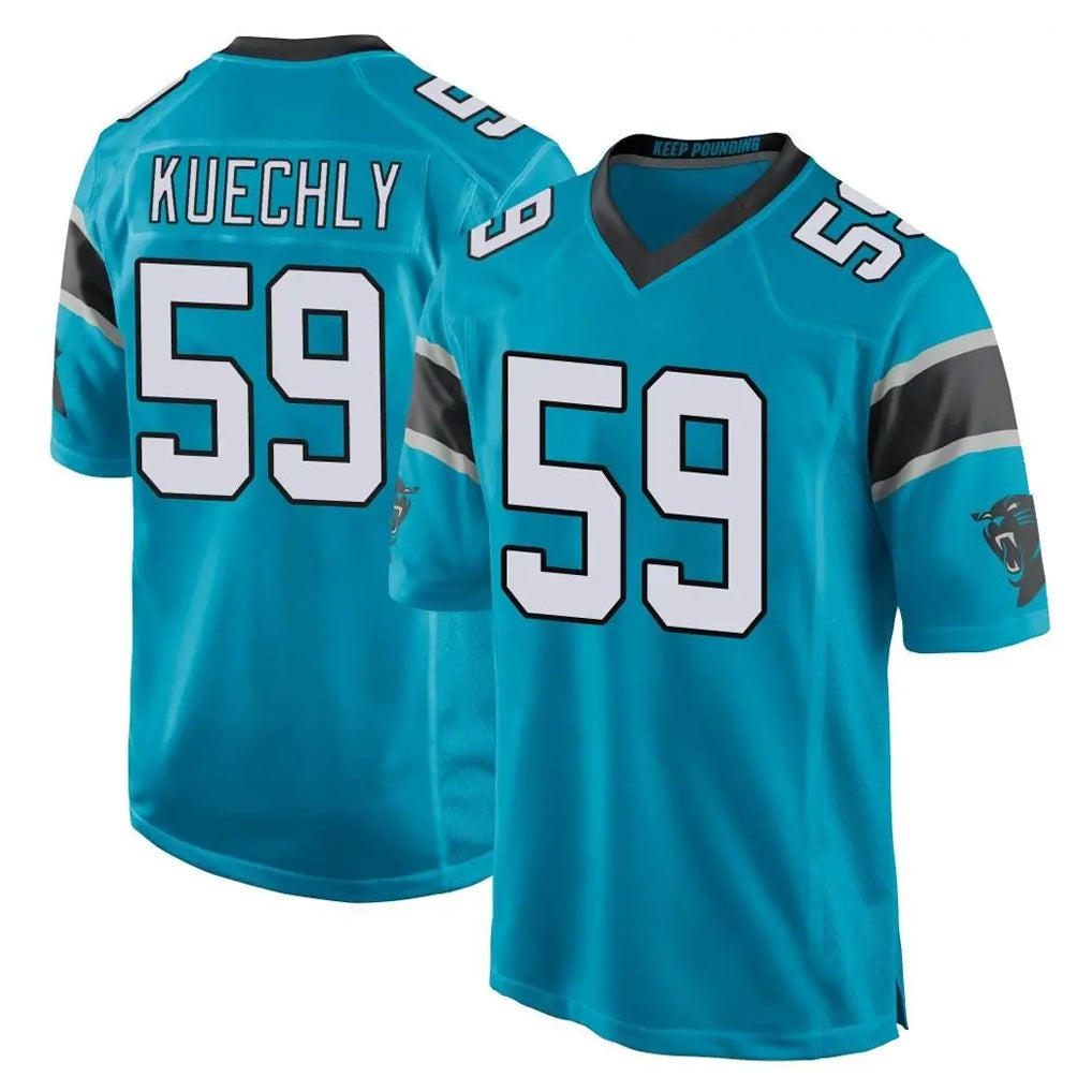 Tlead C.Panthers #59 Luke Kuechly Player Blue Game Stitched Jerseys