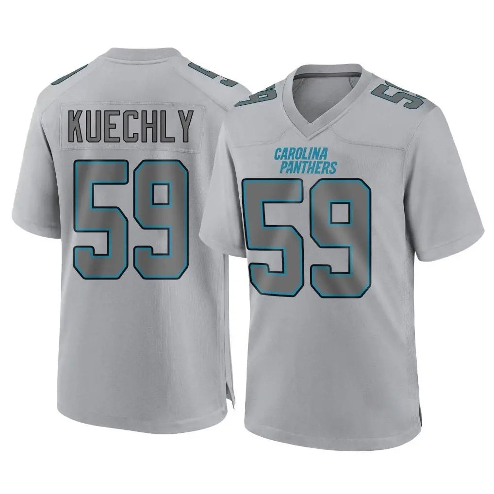 Tlead C.Panthers #59 Luke Kuechly Player Gray Atmosphere Fashion Game Stitched Jerseys
