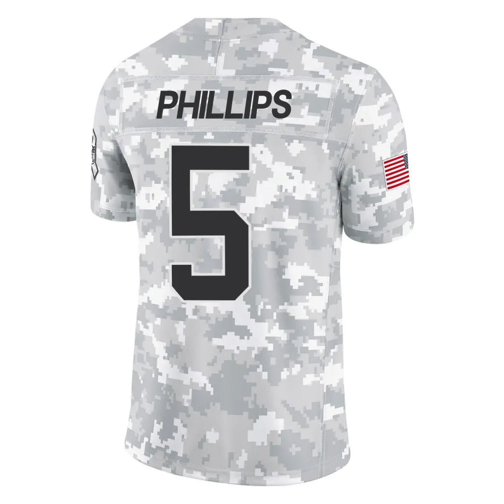 Tlead C.Panthers #5 Jaelan Phillips Player Arctic Camo Salute to Service Limited Game Stitched Jerseys