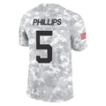 Tlead C.Panthers #5 Jaelan Phillips Player Arctic Camo Salute to Service Limited Game Stitched Jerseys