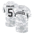 Tlead C.Panthers #5 Jaelan Phillips Player Arctic Camo Salute to Service T-Shirt Hoodies Stitched Jerseys