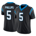 Tlead C.Panthers #5 Jaelan Phillips Player Black Vapor F.U.S.E. Limited Home Game Stitched Jerseys