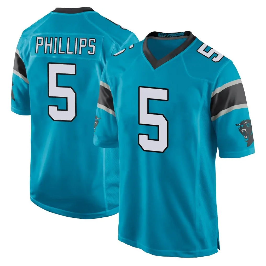 Tlead C.Panthers #5 Jaelan Phillips Player Blue Game Stitched Jerseys
