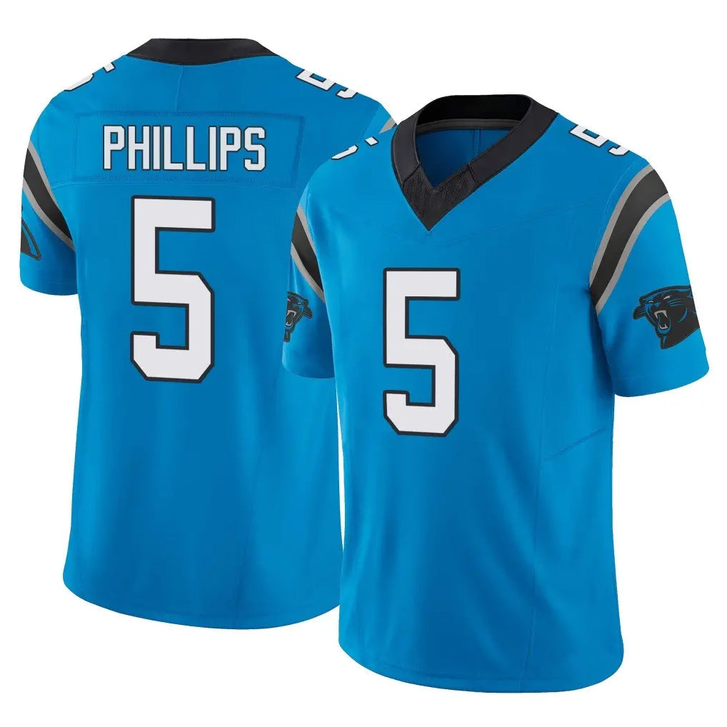 Tlead C.Panthers #5 Jaelan Phillips Player Blue Vapor F.U.S.E. Limited Home Game Stitched Jerseys
