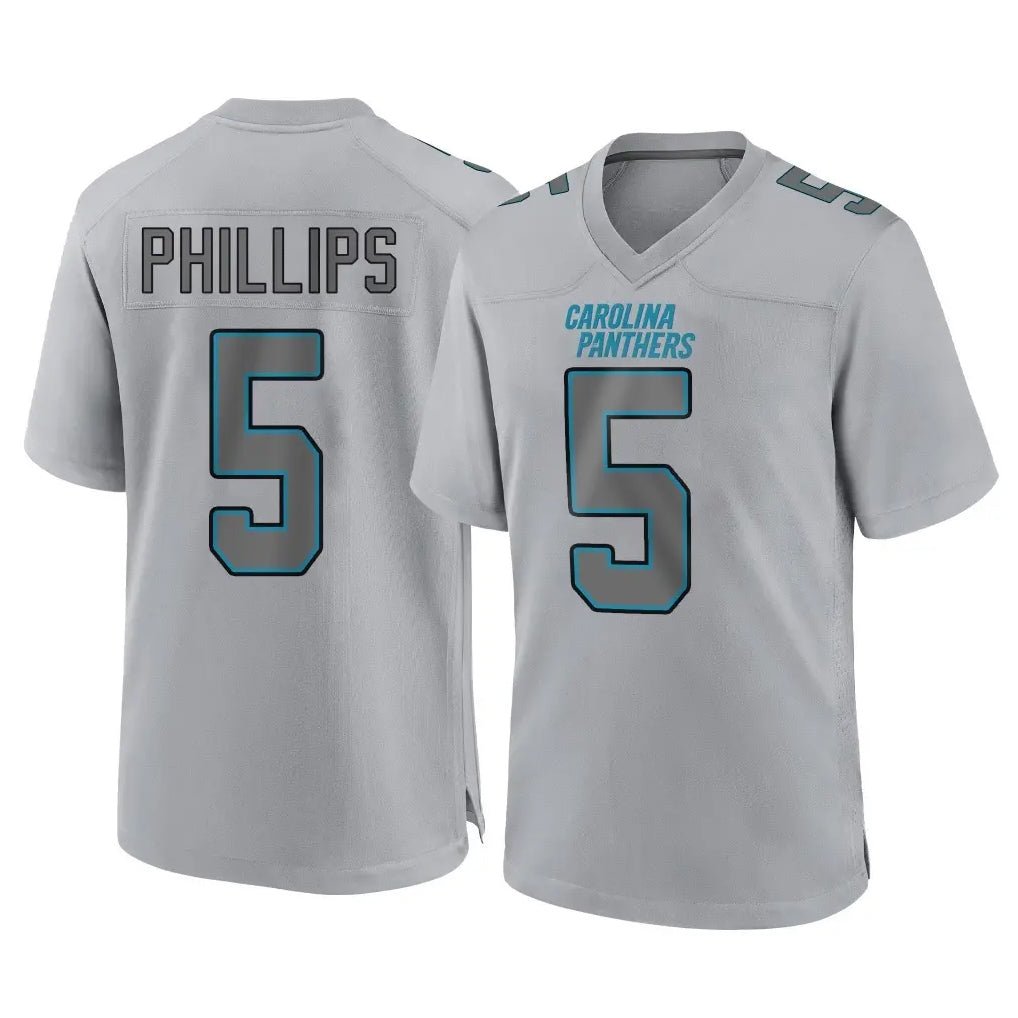 Tlead C.Panthers #5 Jaelan Phillips Player Gray Atmosphere Fashion Game Stitched Jerseys