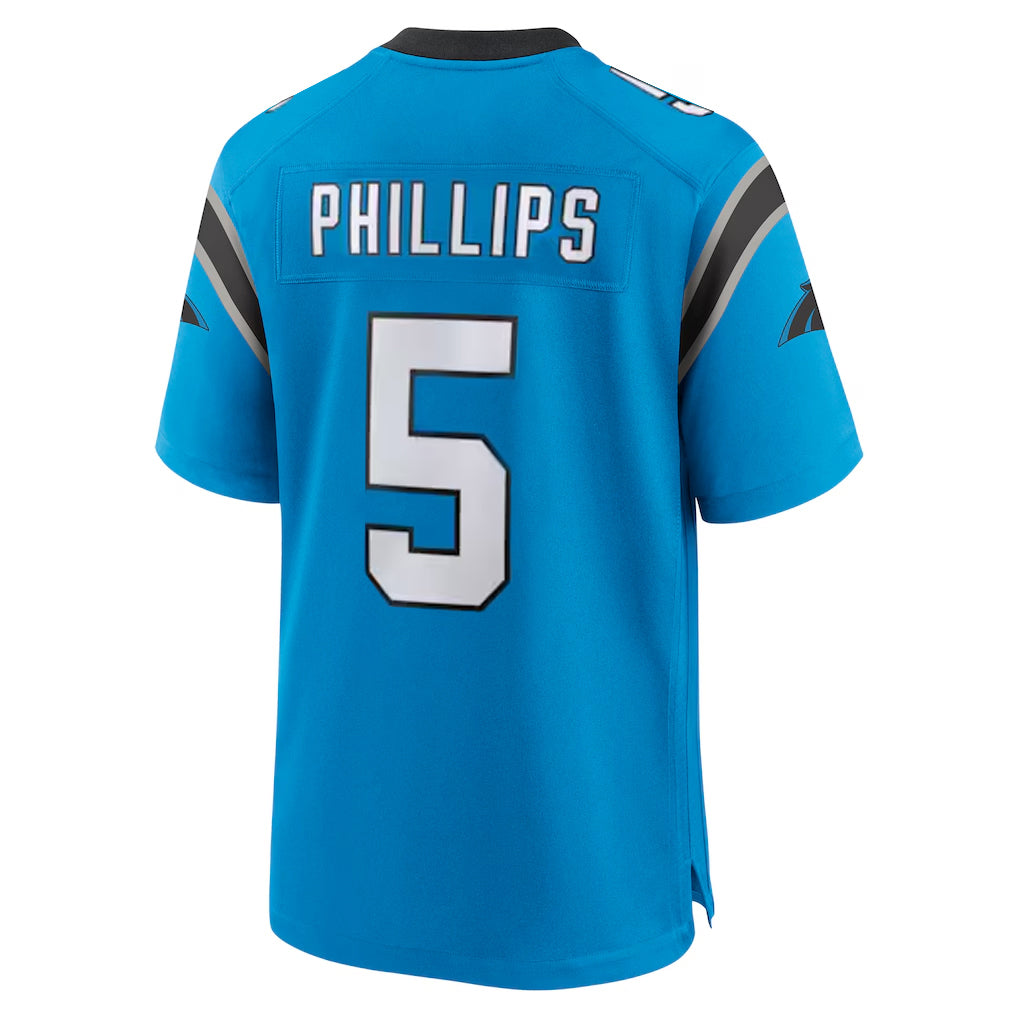 Tlead C.Panthers #5 Rico Dowdle Player Blue Home Game Stitched Jerseys