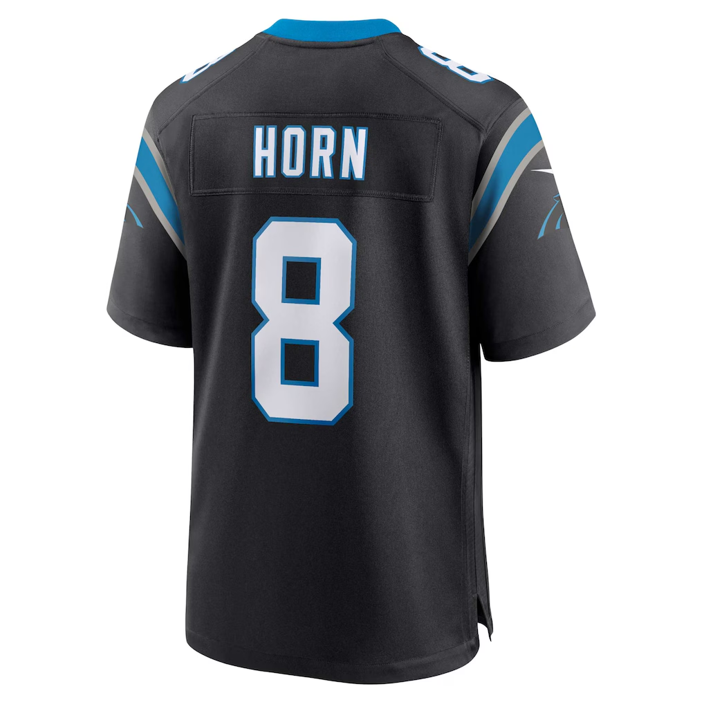 Tlead C.Panthers #8 Jaycee Horn Black Game Stitched Jerseys