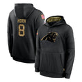 Tlead C.Panthers #8 Jaycee Horn Player Black Salute to Service Pullover Hoodies Limited Game Stitched Jerseys