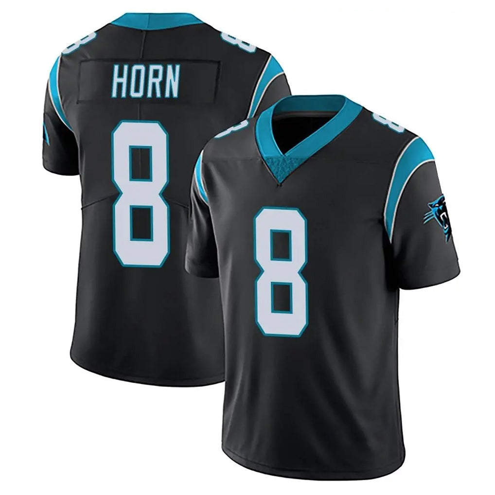 Tlead C.Panthers #8 Jaycee Horn Player Black Vapor Untouchable Limited Game Stitched Jerseys