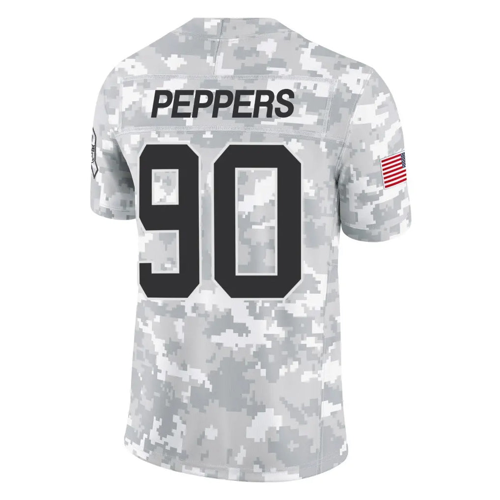 Tlead C.Panthers #90 Julius Peppers Player Arctic Camo Salute to Service Limited Game Stitched Jerseys