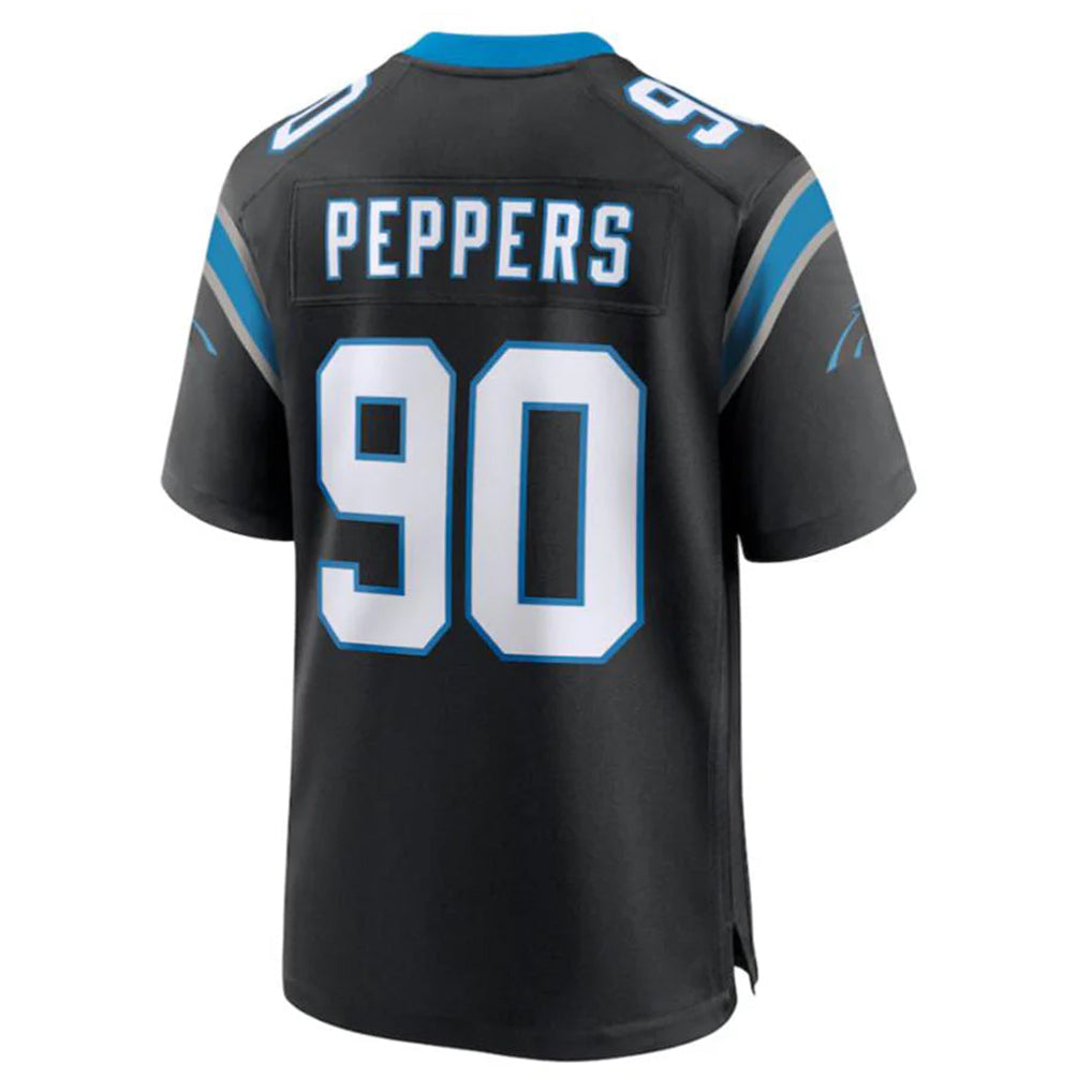 Tlead C.Panthers #90 Julius Peppers Player Black Home Game Stitched Jerseys