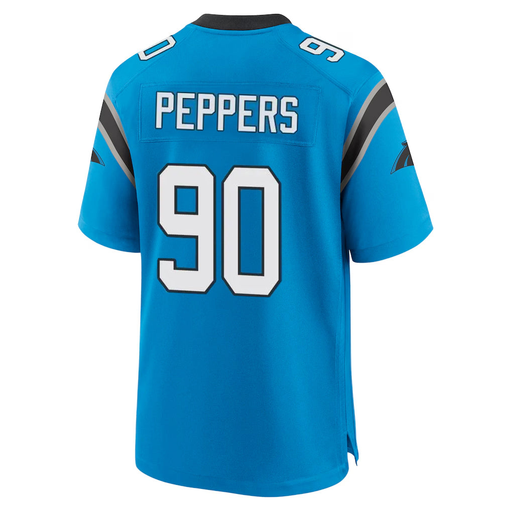 Tlead C.Panthers #90 Julius Peppers Player Blue Home Game Stitched Jerseys