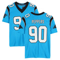 Tlead C.Panthers #90 Julius Peppers Player Blue Mitchell & Ness Legacy Replica Stitched Jerseys