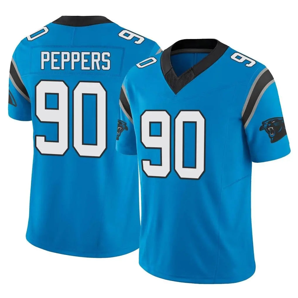 Tlead C.Panthers #90 Julius Peppers Player Blue Vapor F.U.S.E. Limited Home Game Stitched Jerseys