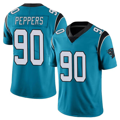 Tlead C.Panthers #90 Julius Peppers Player Blue Vapor Untouchable Limited Game Stitched Jerseys
