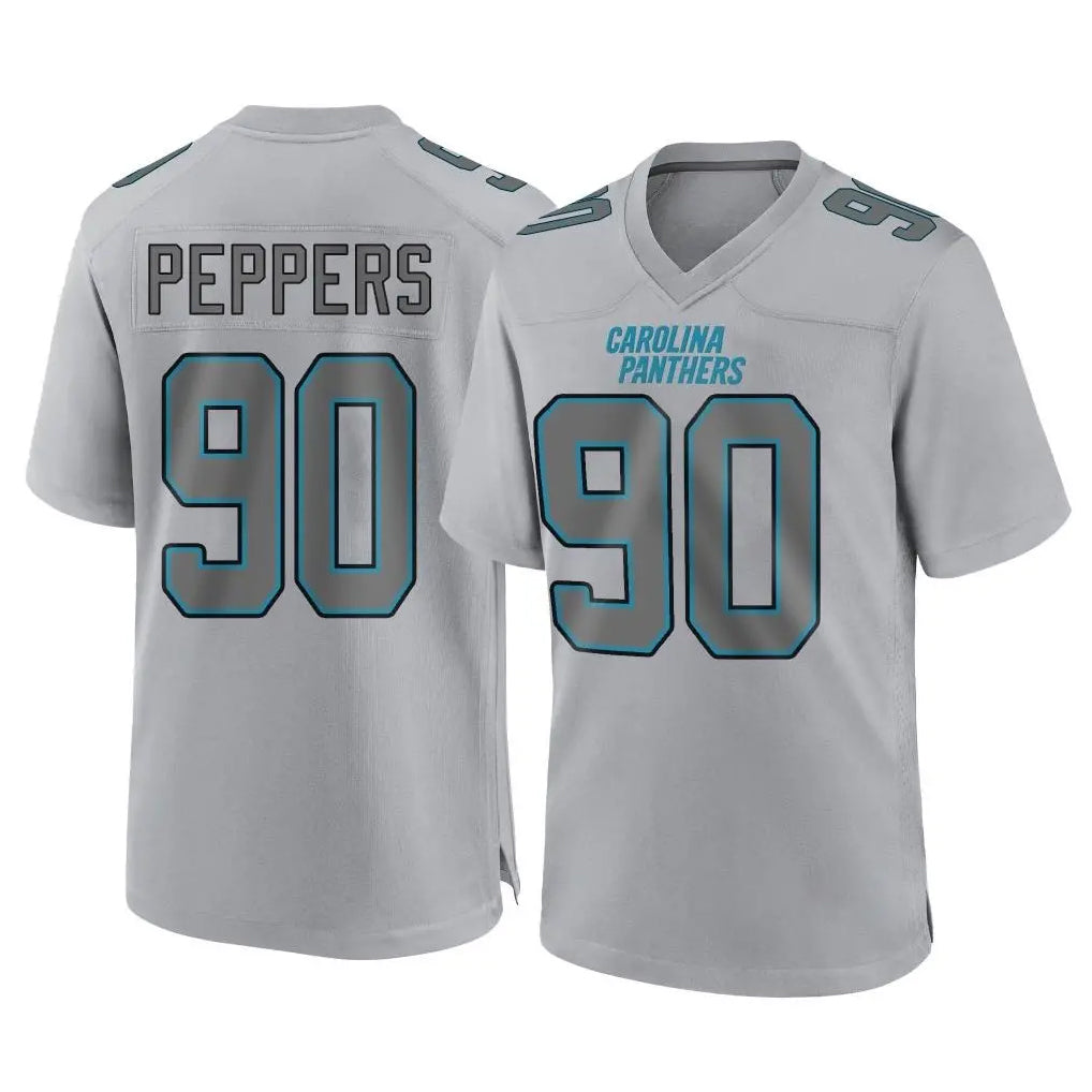 Tlead C.Panthers #90 Julius Peppers Player Gray Atmosphere Fashion Game Stitched Jerseys