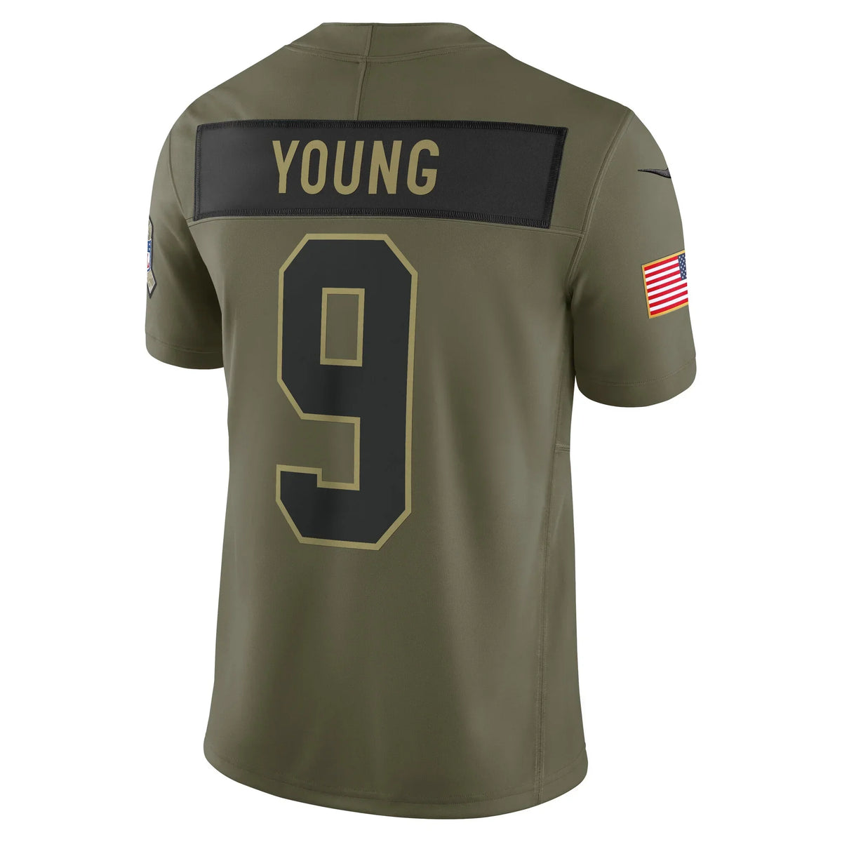 Tlead C.Panthers #9 Bryce Young Olive 2025 Salute to Service Limited Stitched Jerseys