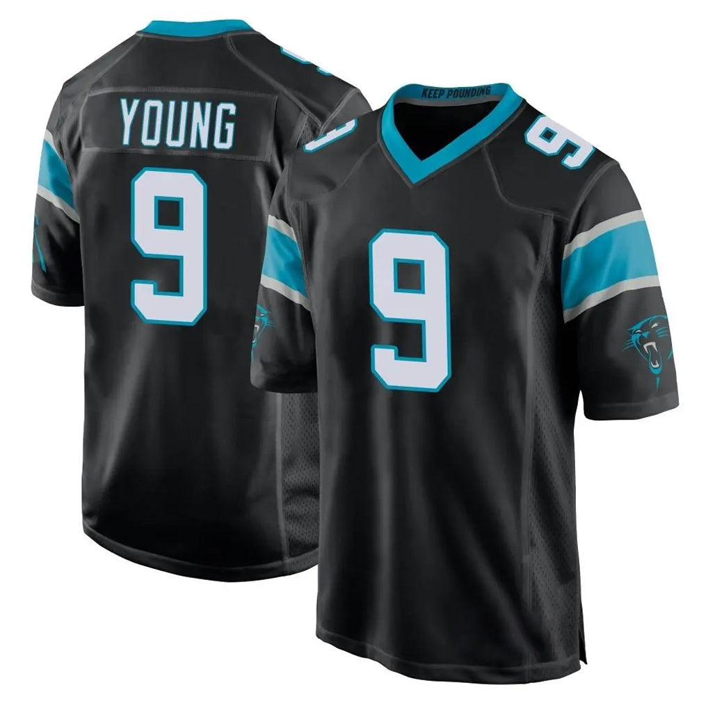 Tlead C.Panthers #9 Bryce Young Player Black Game Stitched Jerseys