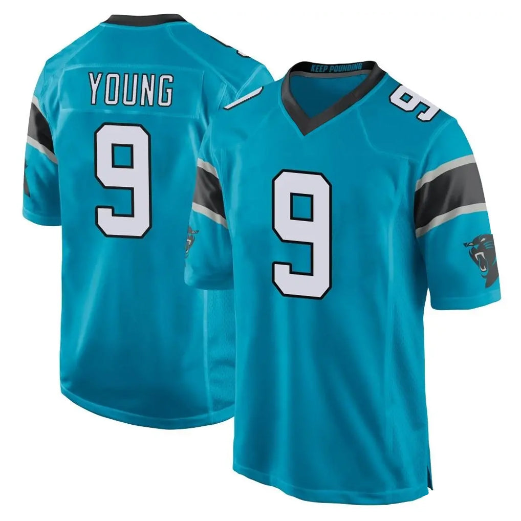 Tlead C.Panthers #9 Bryce Young Player Blue Game Stitched Jerseys