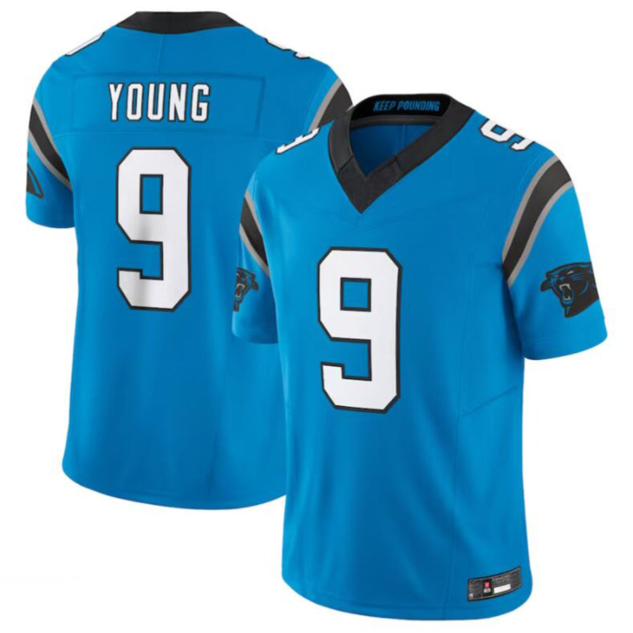 Tlead C.Panthers #9 Bryce Young Blue Vapor F.U.S.E. Limited Jersey American Stitched Jerseys