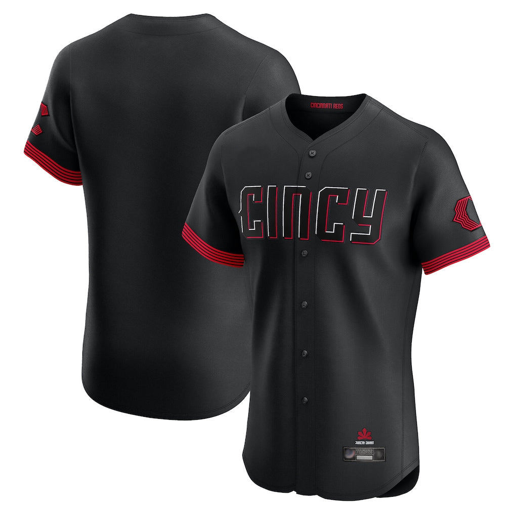 Tlead C.Reds Black City Connect Limited Elite Home Blank Player Stitched Jerseys