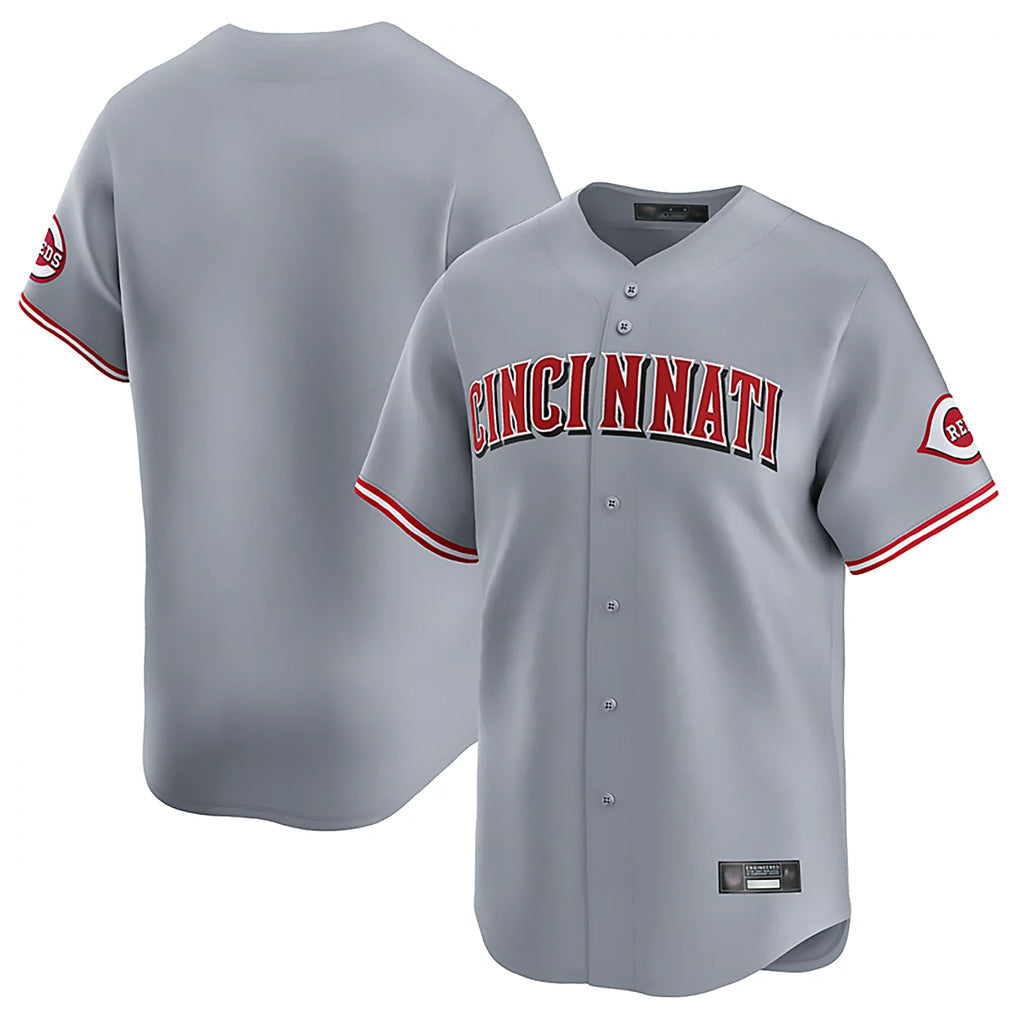 Tlead C.Reds Gray Home Limited Blank Player Stitched Jerseys