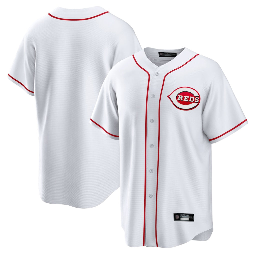 Tlead C.Reds White Game Home Blank Player Stitched Jerseys